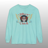 Biker Chick Day of the Dead Long Sleeve TShirt