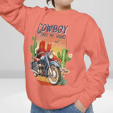 Women's Western Motorcycle Crew Neck Sweatshirt