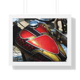 Vintage Chopper Motorcycle Tank Framed Poster Print