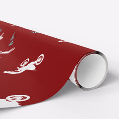 Motocross Dirt Bike Gift Wrap - Red Racing Design