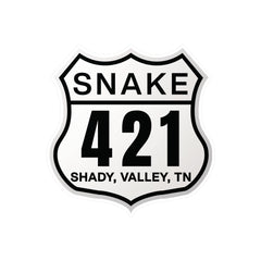 TN-421 The Snake Road Sign Motorcycle Decal