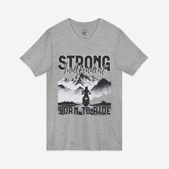 Born to Ride Women's Motorcycle V-Neck TShirt