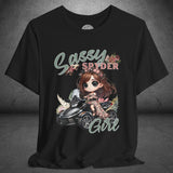 Sassy Spyder Girl Crew Neck TShirt