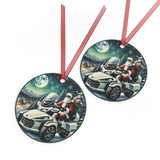 Can-Am Spyder Santa Aluminum Christmas Ornament