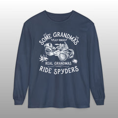 Real Grandmas Ride Spyders Long Sleeve Comfort Colors Tee