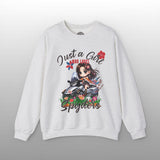 Just a Girl Who Loves Spyders Sweatshirt: Boho Design