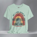 Women's Grunge Motorcycle Crew Neck TShirt