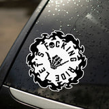 Let's Ride Motorcycle Helmet Decal