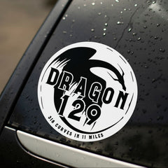 Tail of the Dragon Round Motorcycle Decal