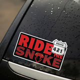 TN-421 Ride the Snake Motorcycle Decal