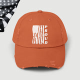 Proud American Veteran Distressed Dad Hat