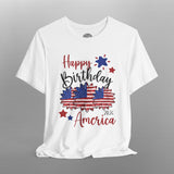 Women's Boho Happy Birthday America 250th Anniversary TShirt
