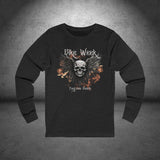 Daytona Bike Week 2025 Gothic Winged Skull Long Sleeve Crew Neck TShirt