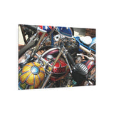 Vintage Chopper Motorcycles Metal Poster