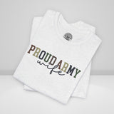 Proud Army Wife Crew Neck TShirt
