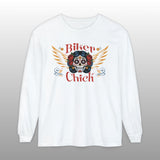 Biker Chick Day of the Dead Long Sleeve TShirt