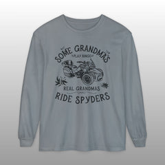 Real Grandmas Ride Spyders Long Sleeve Comfort Colors Tee