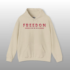 USA Flag Style Freedom Pullover Hoodie