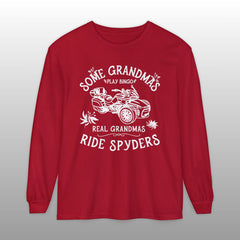 Real Grandmas Ride Spyders Long Sleeve Comfort Colors Tee