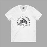 Funny Ladies Motorcycle VNeck TShirt