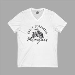 Funny Ladies Motorcycle VNeck TShirt
