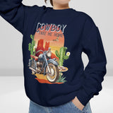 Women's Western Motorcycle Crew Neck Sweatshirt