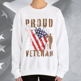 Proud American Veteran Crew Neck Sweatshirt