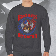 Badass American Veteran Crew Neck Sweatshirt