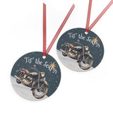 Vintage Motorcycle Aluminum Christmas Ornament