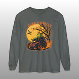 Spooky Skeleton Can-Am Spyder Halloween Long Sleeve Crew Neck TShirt
