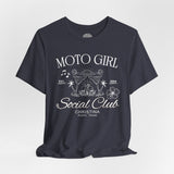 Moto Girl Customized Crew Neck TShirt