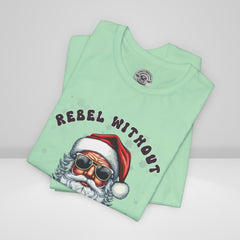 Biker Santa Christmas Crew Neck TShirt