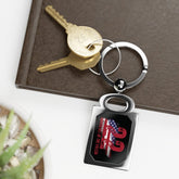 22 a Day American Veteran Zinc Alloy Keychain