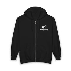 Motorcyclist Map Unisex Zip Hoodie (2-sided print)