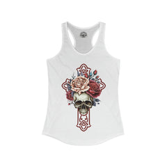 Cottagecore Skull Cross & Roses Tank Top