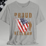 Proud American Veteran Flag Crew Neck TShirt