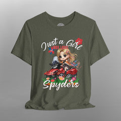 Just a Girl Who Loves Spyders Boho Flower TShirt