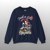 Just a Girl Who Loves Spyders Sweatshirt: Boho Design