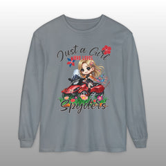 Just a Girl Who Loves Spyders Boho Long Sleeve Shirt