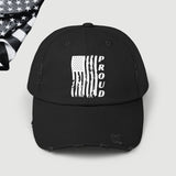 Proud American Veteran Distressed Dad Hat