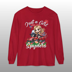 Just a Girl Who Loves Spyders Boho Long Sleeve Shirt