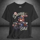 Sassy Biker Girl Crew Neck TShirt