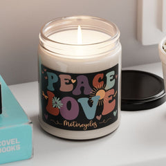 Retro Boho Motorcycle Themed Scented Soy Candle