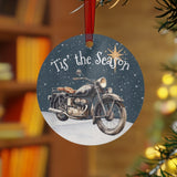 Vintage Motorcycle Aluminum Christmas Ornament