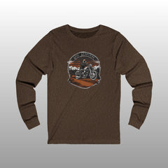Vintage Style Motorcycle Culture Long Sleeve Crew Neck TShirt