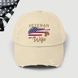 American Veteran Wife Distressed Dad Hat