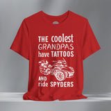 The Coolest Grandpas Ride Spyders (F3) Crew Neck TShirt