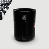American Veteran Wife Black Coffee Mug, 15oz