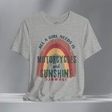 Women's Grunge Motorcycle Crew Neck TShirt