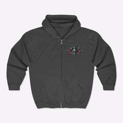 Vintage Pirate Skull Crossbones Zipper Hoodie